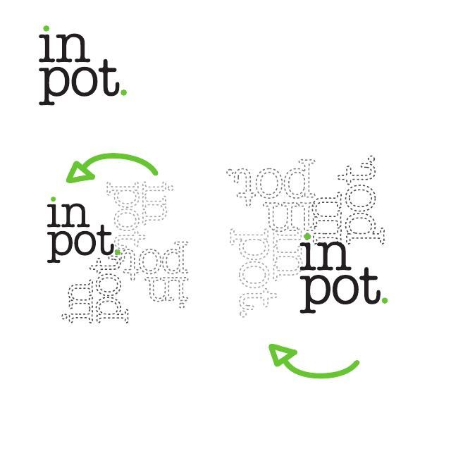 Estudo de composição do logotipo Inpot