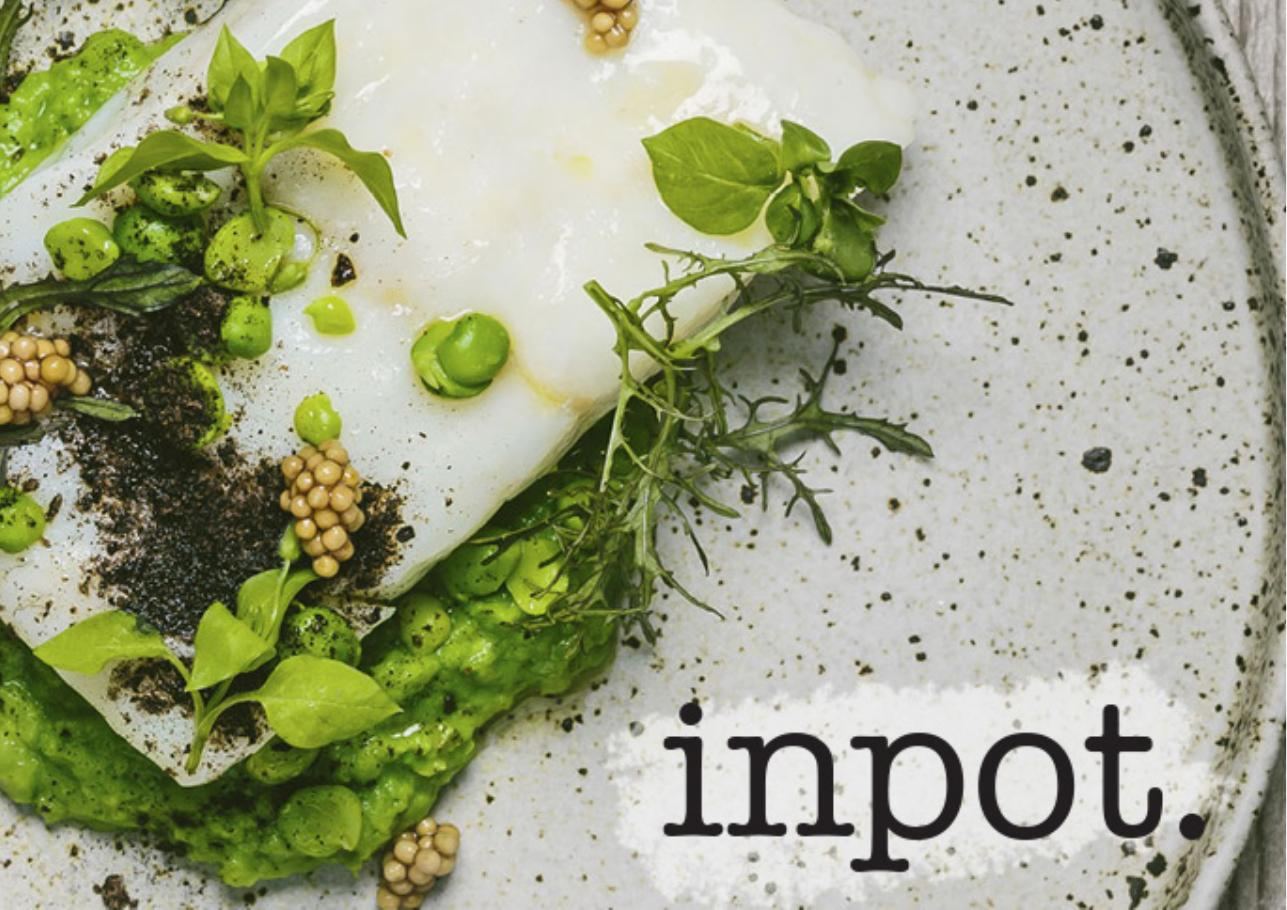 Primeira identidade do Inpot aplicada em fotografia de salada