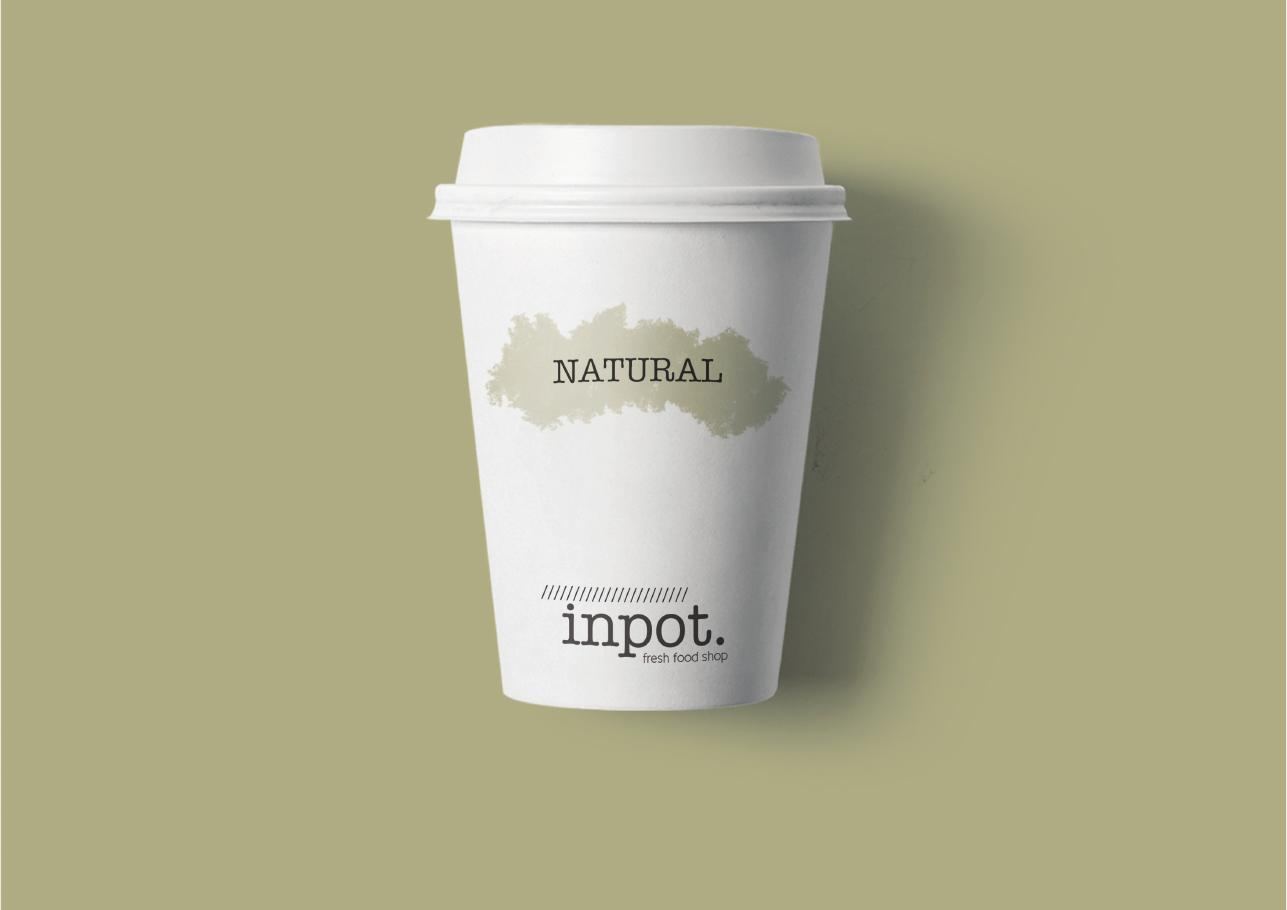 Copo com a primeira identidade do Inpot