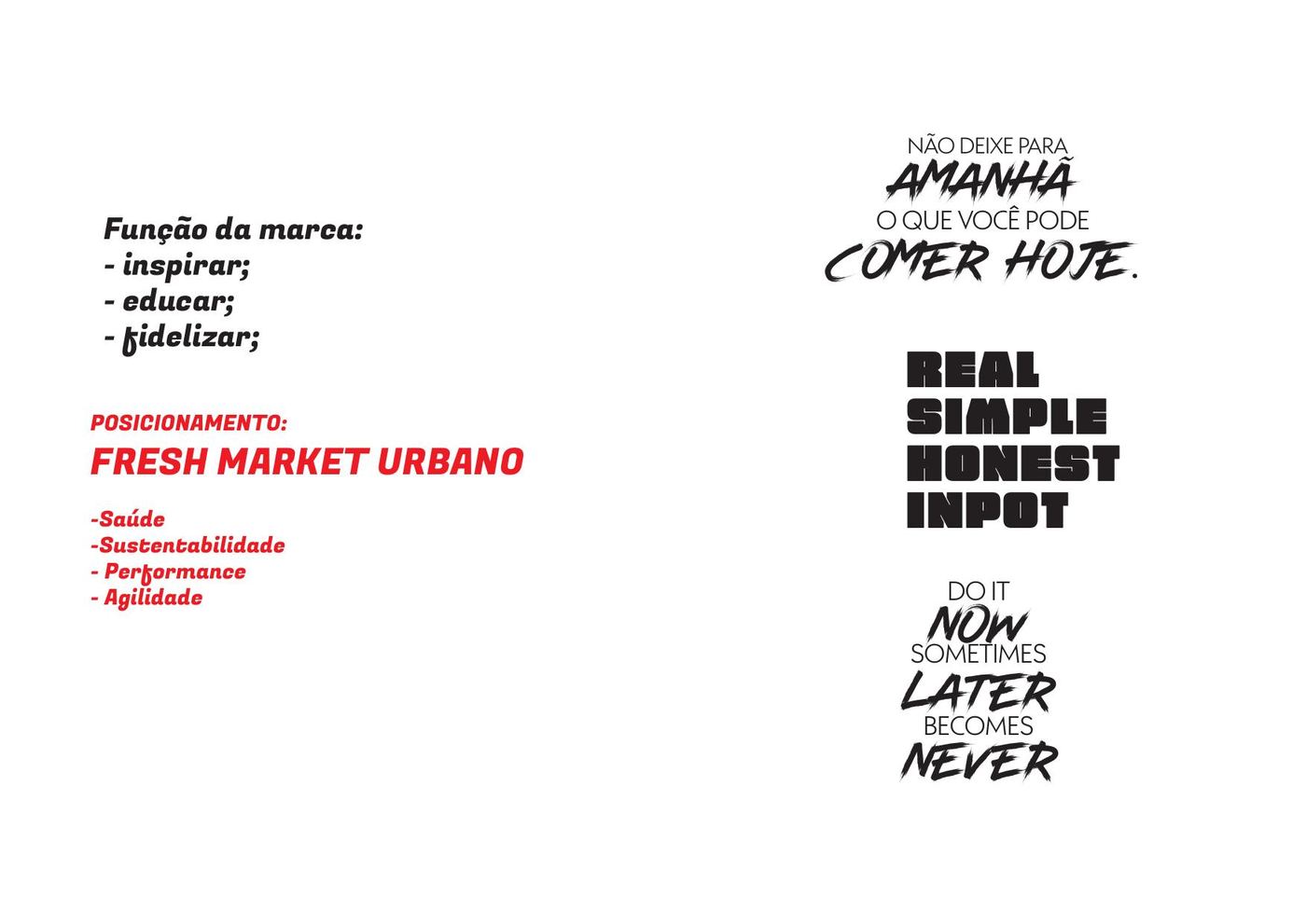 Defesa do redesign: posicionamento Fresh Market Urbano